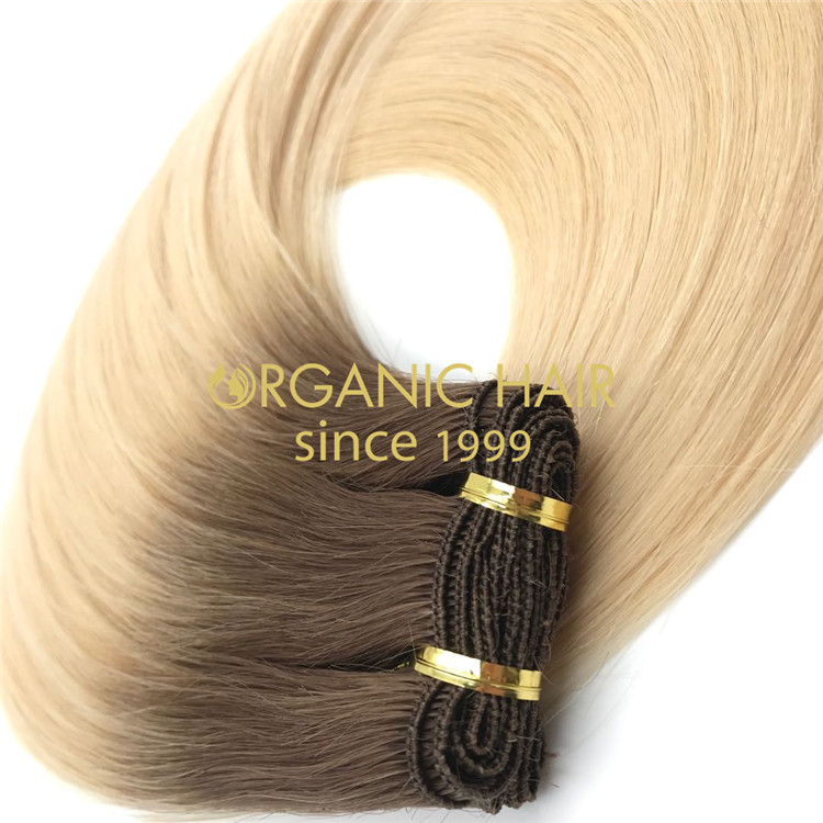 Hot sale human cuticle intact hand tied wefts #T8/60 color X244